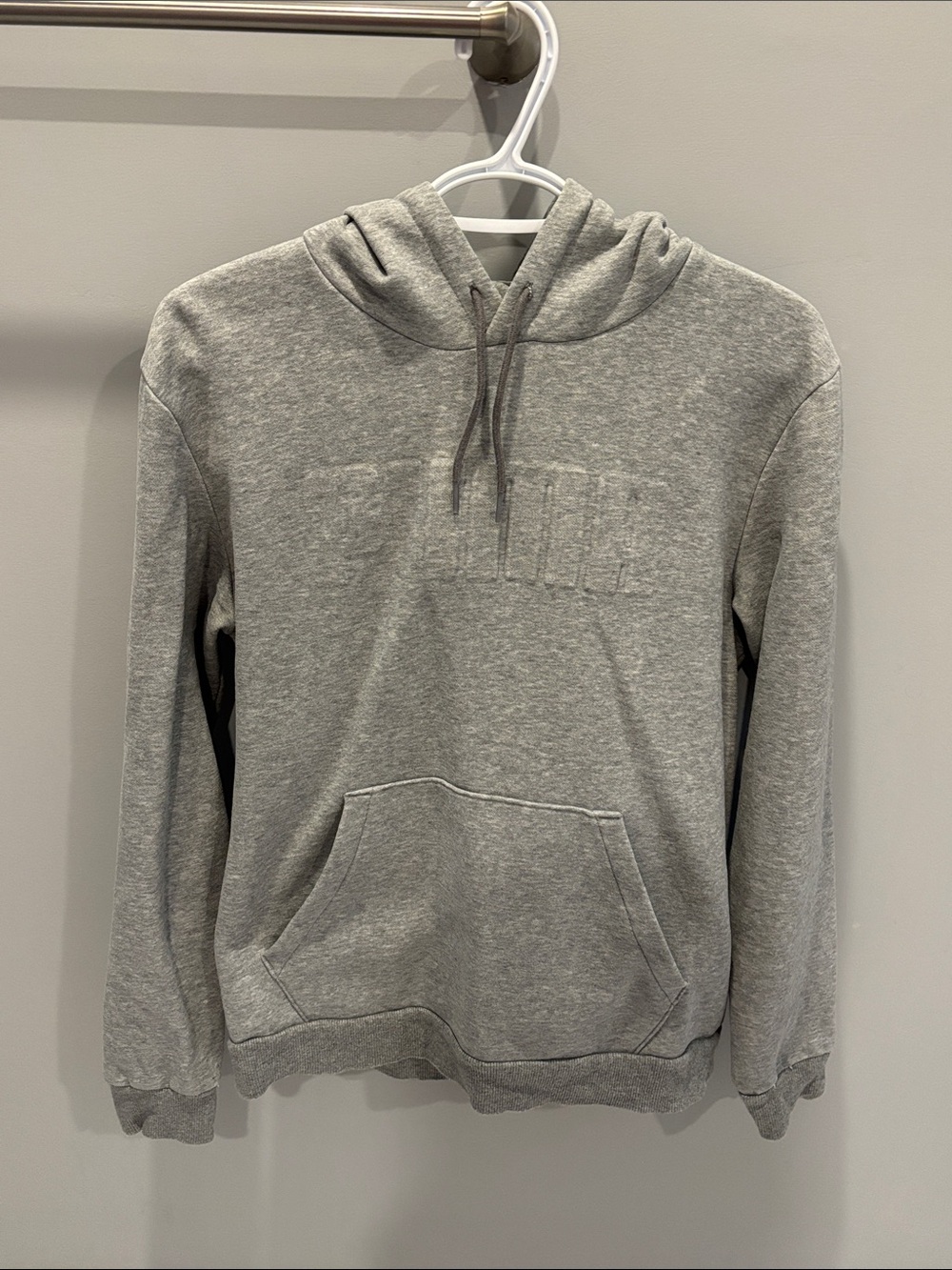 Puma Gray Pullover Hoodie Sweatshirt